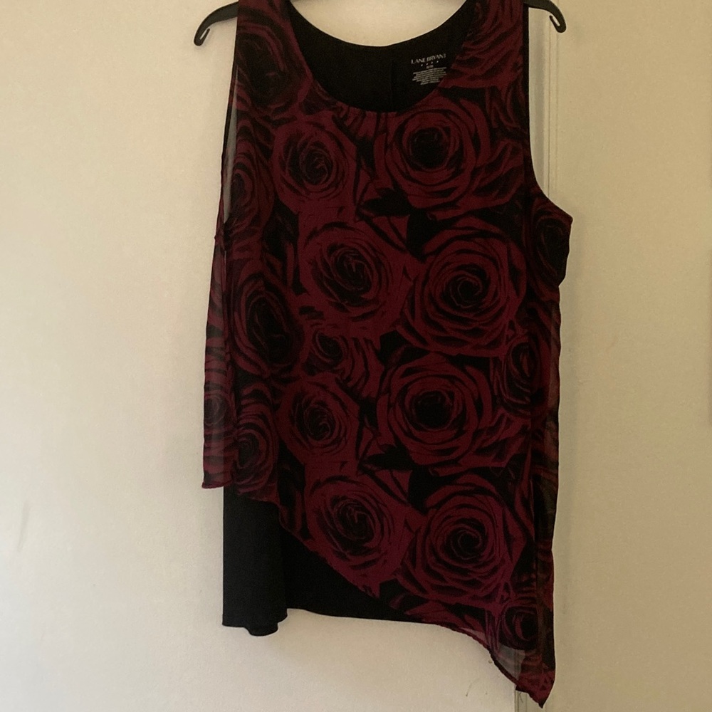 HOST PICK😀Dressy Sleeveless Black Top with Overlay - Picture 2 of 5